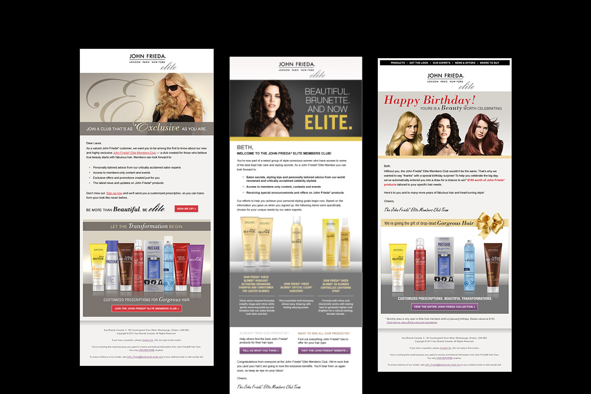 Hair and beauty email design
