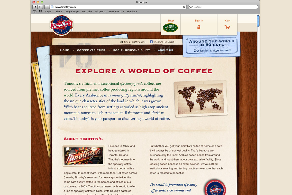 Coffee Retailer website