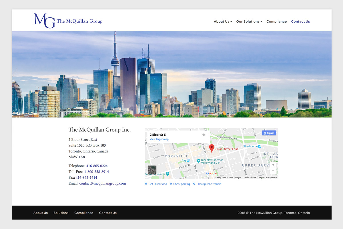 Toronto investment firm design