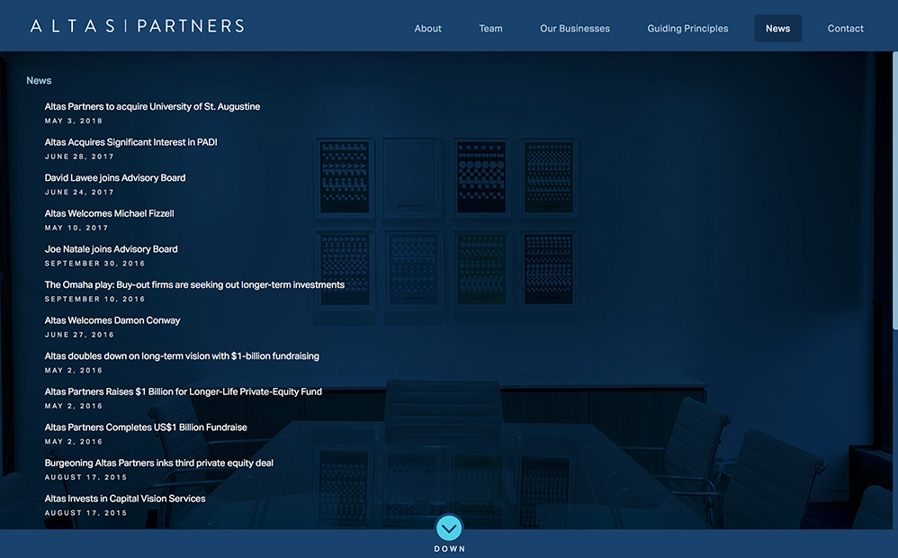 Toronto investment firm website screenshot