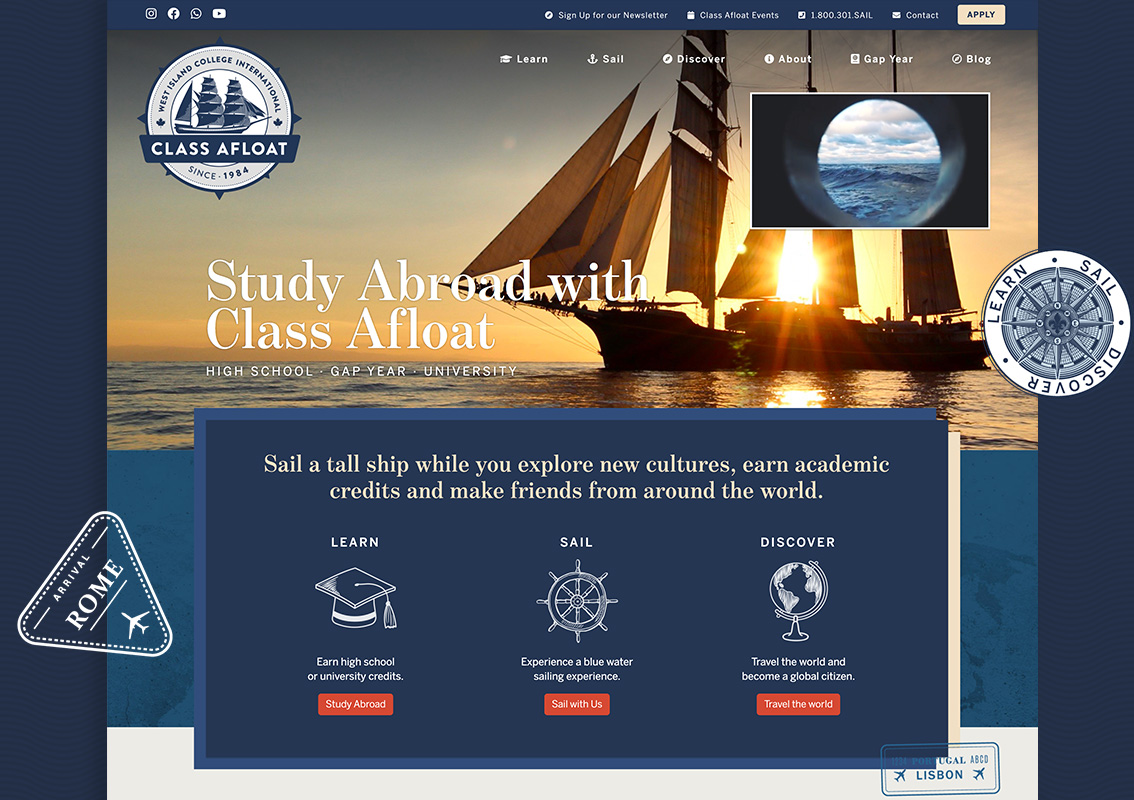 Academics website design