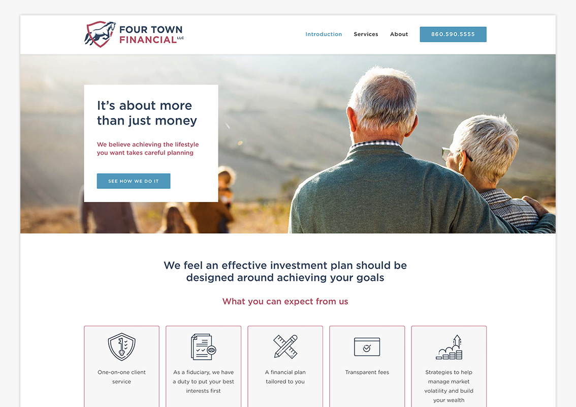 Financial Services web design