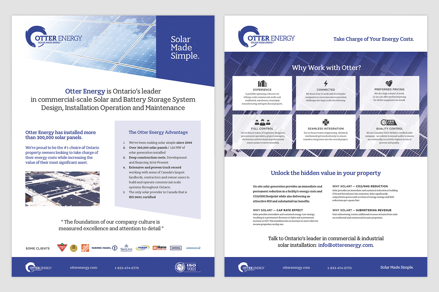 Solar Energy Company Print Design example